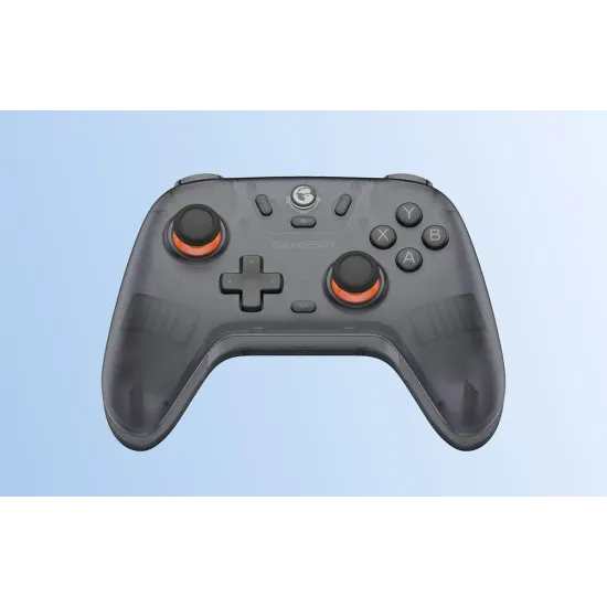 GameSir T4n Lite Nova wireless controller in gray, front view showing joysticks, buttons, and ergonomic grip design