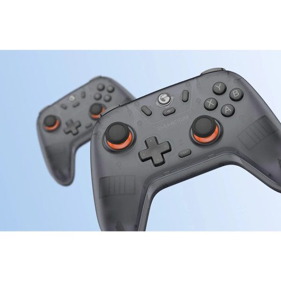 GameSir T4n Lite Nova wireless controller in gray, front view showing joysticks, buttons, and ergonomic grip design