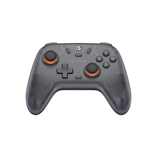 GameSir T4n Lite Nova wireless controller in gray, front view showing joysticks, buttons, and ergonomic grip design