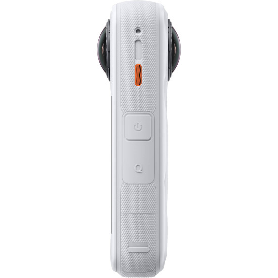 Insta360 X5 Satin White Limited Edition Insta360 X5 Satin White Limited Edition action camera, white finish, compact 360-degree body with dual lenses