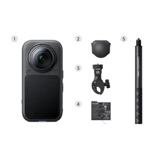 Insta360 X6 Motorcycle Bundle Action Camera Insta360 X6 Motorcycle Bundle 360 degree action camera with dual 1/1.1 inch Sony sensors and motorcycle mounting accessories