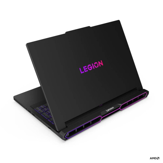 Lenovo Legion Pro 7 16AFR10H RTX 5070 Ti OLED 240Hz Lenovo Legion Pro 7 16AFR10H gaming laptop with 16-inch OLED display, open lid, dark chassis, front three-quarter view