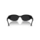 Meta Starfire Kylie Edition smart glasses in Classic Black with slim oval frames, XS 48-21 fit, front view showing ultrawide camera lens