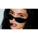 Meta Starfire Kylie Edition smart glasses in Classic Black with slim oval frames, XS 48-21 fit, front view showing ultrawide camera lens