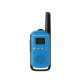 Motorola T42 Two-Way Radio – Blue Motorola T42 two-way radio in blue, compact walkie talkie with LCD screen and belt clip