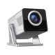 Magcubic X7 portable projector with 1080p native resolution and Android 14, compact black body, front lens view