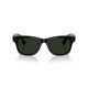 Ray-Ban Meta Wayfarer Gen 2 RW4012 smart glasses in shiny black with Transitions Graphite Green lenses, large frame 155/53