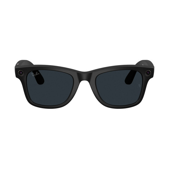 Ray-Ban Meta Wayfarer Gen 2 RW4012 smart glasses in matte black frame with Transitions Grey lenses, front view