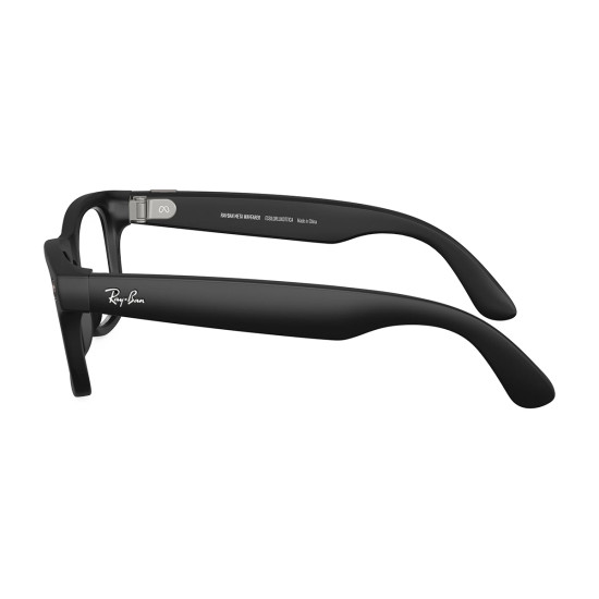 Ray-Ban Meta Wayfarer Gen 2 RW4012 smart glasses in matte black frame with Transitions Grey lenses, front view