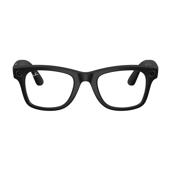 Ray-Ban Meta Wayfarer Gen 2 RW4012 smart glasses in matte black frame with Transitions Grey lenses, front view