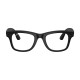 Ray-Ban Meta Wayfarer Gen 2 RW4012 smart glasses in matte black frame with Transitions Grey lenses, front view