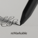 reMarkable 2 Marker Plus stylus pen with built-in eraser, slim ergonomic body in white finish, designed for reMarkable 2