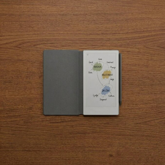 reMarkable Pro Move Book Folio – Black Leather reMarkable Paper Pro Move black premium leather book folio case, closed front view showing natural leather texture and magnetic clasp