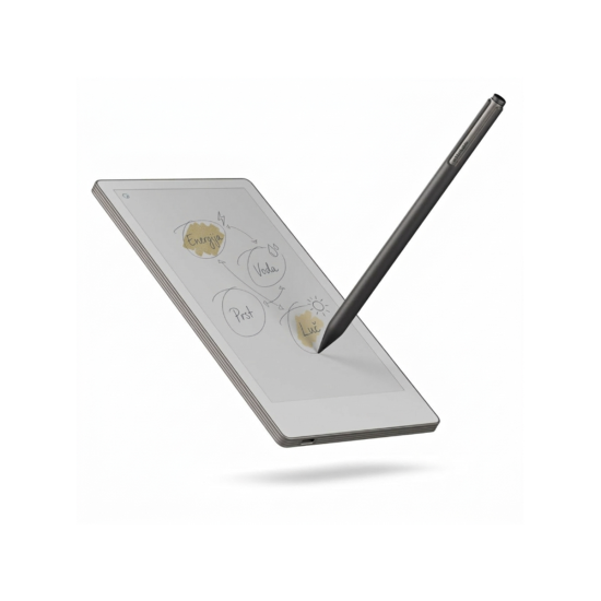 reMarkable Paper Pro Move digital paper tablet with 7.3-inch Canvas Colour display, shown with Marker Plus stylus