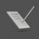 reMarkable Paper Pro Move + Marker + Book Folio Gray reMarkable Paper Pro Move digital notebook in gray with Marker and Book Folio, open showing 7.3-inch Canvas Colour display