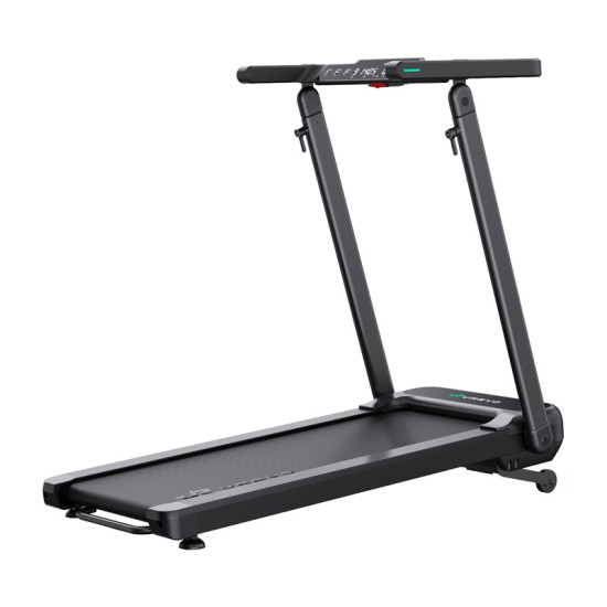 UREVO Foldi 3S Smart Treadmill Black UREVO Foldi 3S Smart Electric Treadmill in black with integrated adjustable work surface for laptop use at home