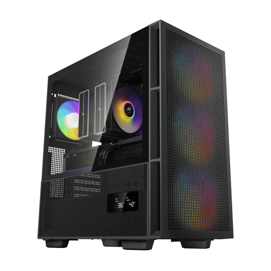 UVI OMEGA AM96 Ryzen 5 9600X RX 9060 XT Gaming PC UVI OMEGA AM96 desktop tower with mesh front panel, tempered glass side, Ryzen 5 9600X and RX 9060 XT 16GB build