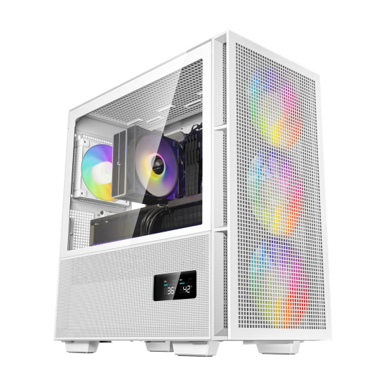 UVI OMEGA NV56F16 gaming desktop PC with mesh front panel, tempered glass side panel, Ryzen 5 7500F and RTX 5060 8GB