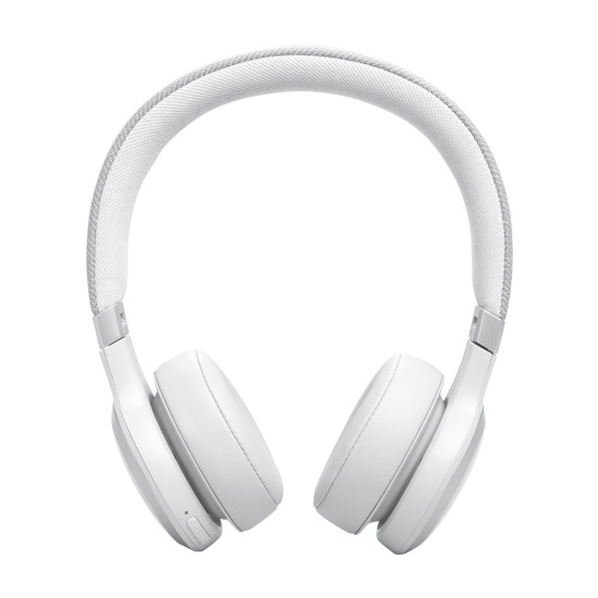 JBL LIVE 670NC bele naglavne slušalke z mehkim naglavnim trakom in True Adaptive Noise Cancelling tehnologijo