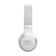 JBL LIVE 670NC bele naglavne slušalke z mehkim naglavnim trakom in True Adaptive Noise Cancelling tehnologijo