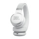 JBL LIVE 670NC bele naglavne slušalke z mehkim naglavnim trakom in True Adaptive Noise Cancelling tehnologijo
