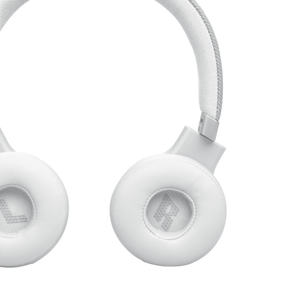 JBL LIVE 670NC bele naglavne slušalke z mehkim naglavnim trakom in True Adaptive Noise Cancelling tehnologijo