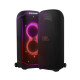 JBL PartyCover Ultimate protective cover for PartyBox Ultimate, shown in black wetsuit-style material with a sleek fitted design