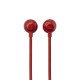 JBL Tune 305C USB-C in-ear headphones in red with flat tangle-free cable and three-button remote