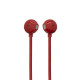 JBL Tune 305C USB-C in-ear headphones in red with flat tangle-free cable and three-button remote