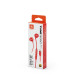 JBL Tune 305C USB-C in-ear headphones in red with flat tangle-free cable and three-button remote