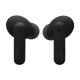 JBL Wave Beam 2 black wireless earbuds with active noise cancellation, shown in a closed carrying case against a white background