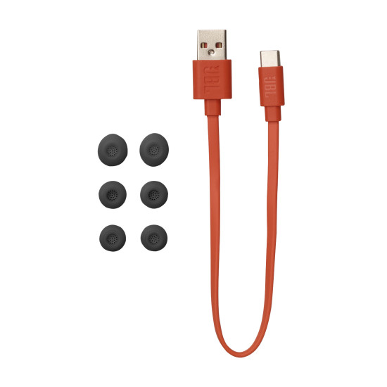 JBL Wave Beam 2 black wireless earbuds with active noise cancellation, shown in a closed carrying case against a white background