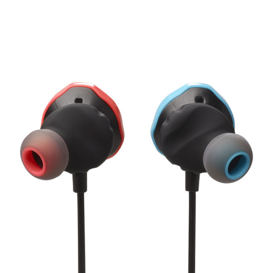 JBL Quantum 50N Nintendo wired in-ear headphones with integrated controller, volume slider and mute button