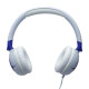 JBL JR 320 Blue on-ear kids' headphones with adjustable headband and soft blue ear cushions