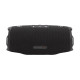 JBL Charge 6 Black Portable Speaker JBL Charge 6 Black portable speaker shown from the front, cylindrical design with black fabric grille and JBL branding