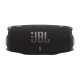 JBL Charge 6 Black Portable Speaker JBL Charge 6 Black portable speaker shown from the front, cylindrical design with black fabric grille and JBL branding
