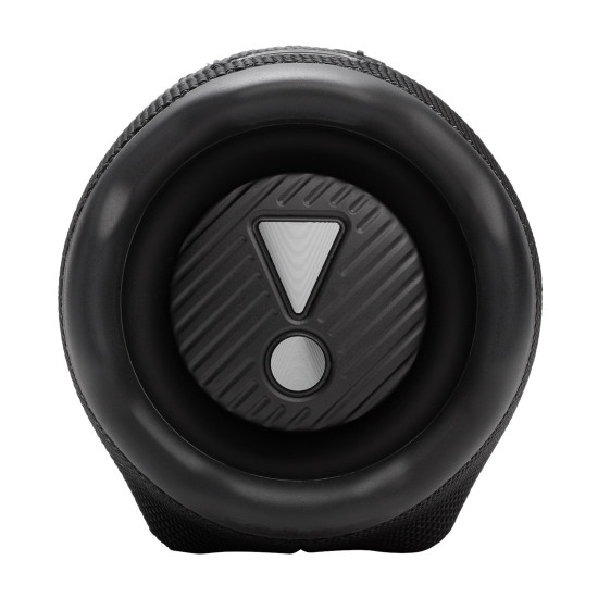 JBL Charge 6 Black Portable Speaker JBL Charge 6 Black portable speaker shown from the front, cylindrical design with black fabric grille and JBL branding