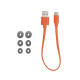JBL Quantum TWS Black truly wireless headphones with USB-C charging case and dongle, shown in black finish