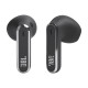 JBL Live Flex TWS Black true wireless earbuds with charging case, shown in black with IP54 rating and compact in-ear design