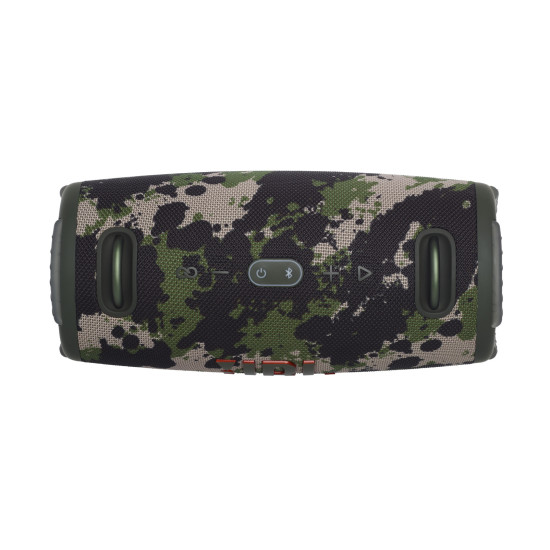 JBL Xtreme 3 Camouflage portable Bluetooth speaker with carrying strap, camouflage print finish, four drivers and two bass radiators