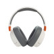 JBL JR460NC wireless on-ear headphones in white, designed for children, with padded earcups and adjustable headband