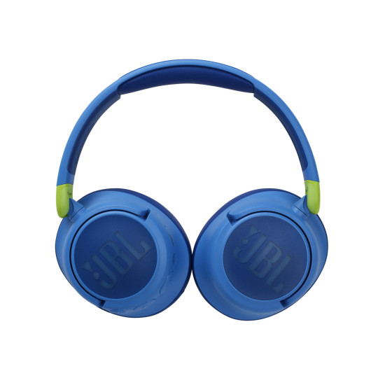 JBL JR460NC Blue over-ear wireless kids' headphones with foldable design and adjustable headband