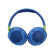 JBL JR460NC Blue over-ear wireless kids' headphones with foldable design and adjustable headband
