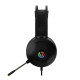 UVI Wrath 7.1 V2 over-ear gaming headphones with RGB lighting and dedicated inline controller on white background