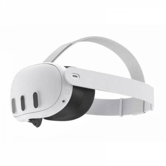 Meta Quest 3 512 GB VR Headset Meta Quest 3 512 GB VR headset in white, front-facing view showing dual lenses and controller-free design
