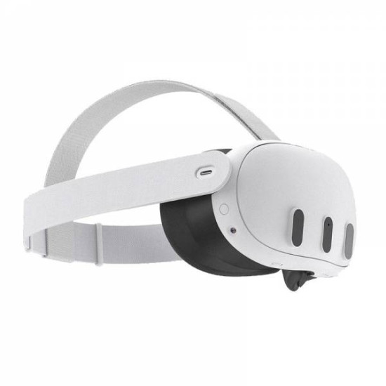 Meta Quest 3 512 GB VR Headset Meta Quest 3 512 GB VR headset in white, front-facing view showing dual lenses and controller-free design