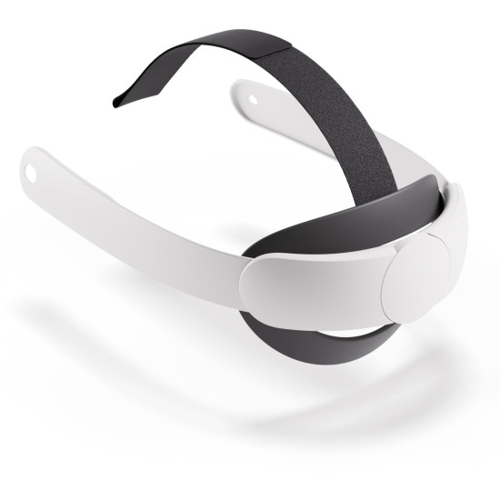 Meta Quest 3 / 3S Elite Strap White Meta Quest 3 and Quest 3S Elite Strap in white with dial adjustment wheel and flexible silicone rear head cradle