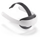 Meta Quest 3 / 3S Elite Strap White Meta Quest 3 and Quest 3S Elite Strap in white with dial adjustment wheel and flexible silicone rear head cradle
