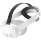 Meta Quest 3 / 3S Elite Strap White Meta Quest 3 and Quest 3S Elite Strap in white with dial adjustment wheel and flexible silicone rear head cradle