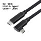 5m USB-C angled cable for Meta Quest 2, Quest 3, Quest 3S, and PICO 4 VR headsets, showing angled USB-C connector end